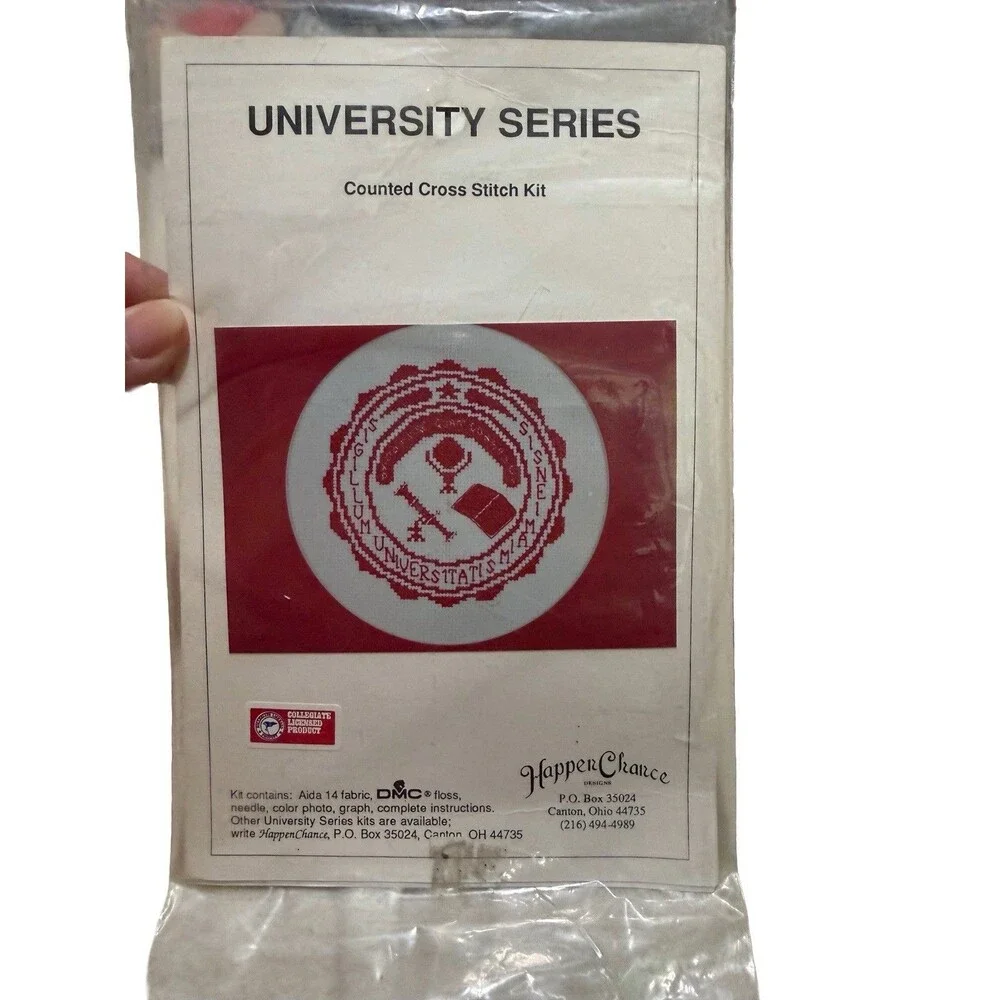 HappenChance Miami University Ohio Counted Cross Stitch Kit Vintage Sealed